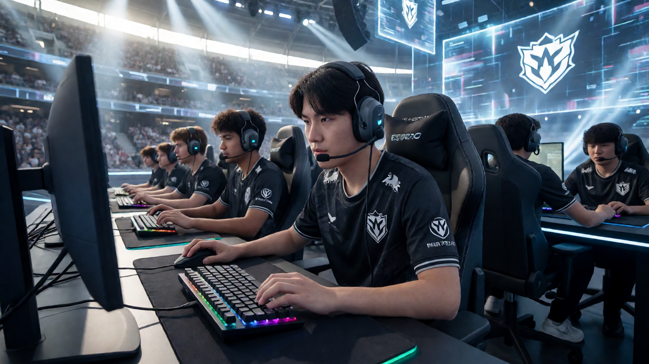 CS:GO职业选手在战术对抗中激烈交锋
